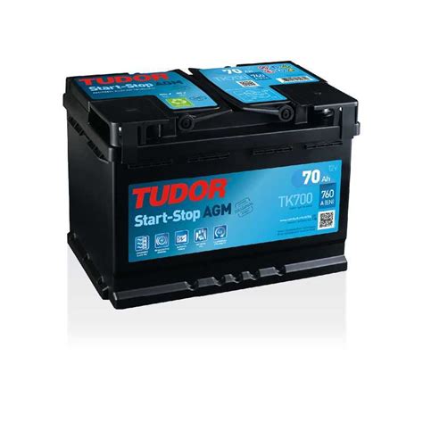 batteria tudor 70 ah|Tudor Start Stop AGM Car Battery TK700 – 70 Ah – 760 A.